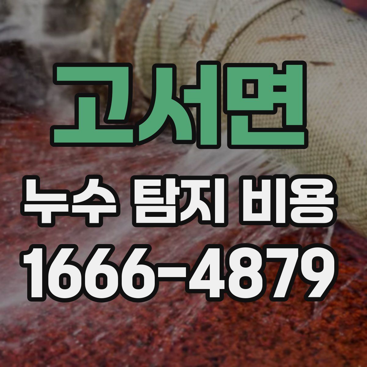 고서면 누수 탐지 비용