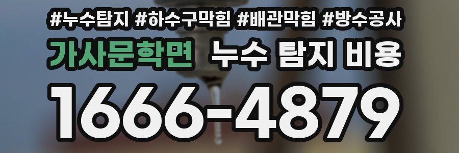 가사문학면 누수 탐지 비용