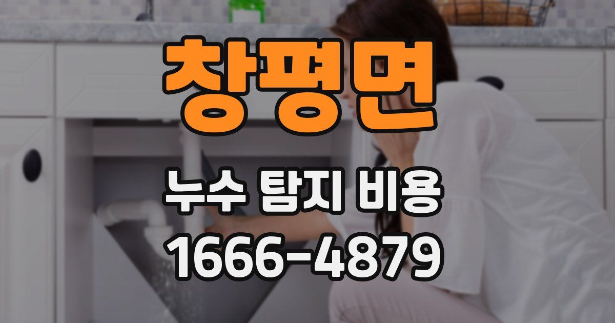 창평면 누수 탐지 비용