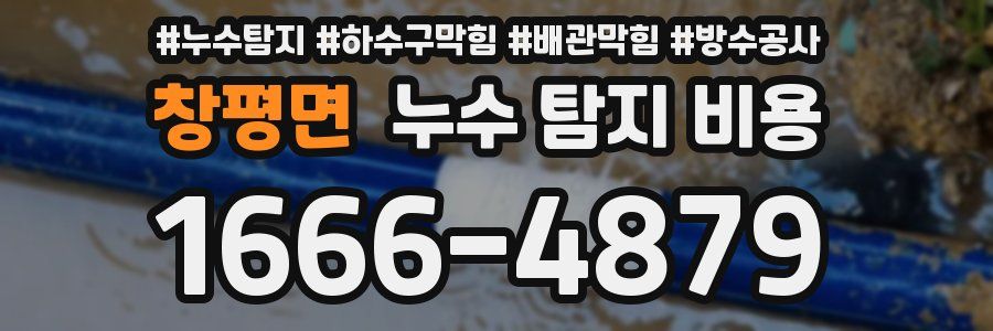 창평면 누수 탐지 비용