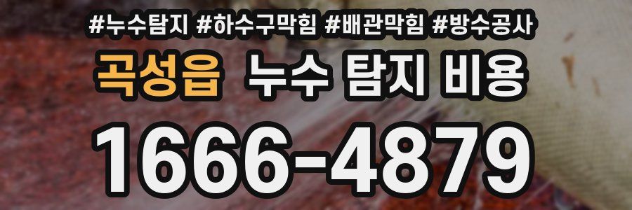 곡성읍 누수 탐지 비용