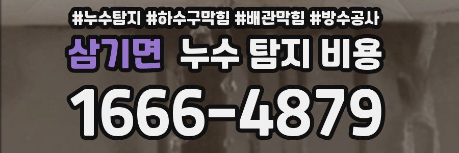 삼기면 누수 탐지 비용