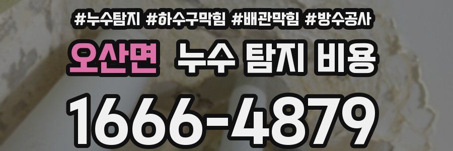 오산면 누수 탐지 비용