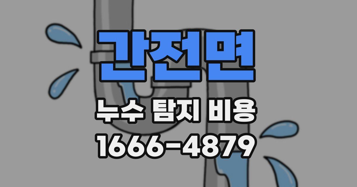 간전면 누수 탐지 비용