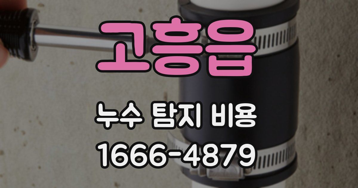 고흥읍 누수 탐지 비용