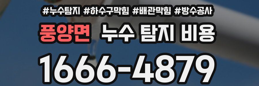 풍양면 누수 탐지 비용