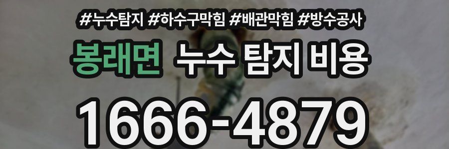봉래면 누수 탐지 비용