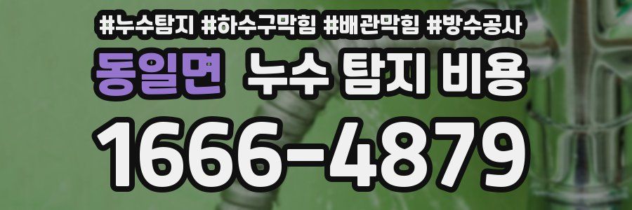 동일면 누수 탐지 비용