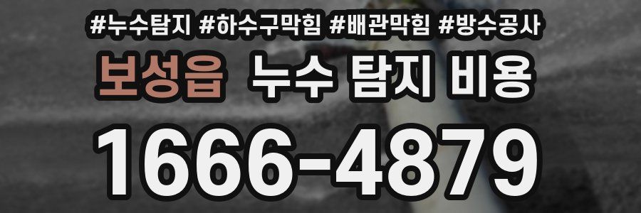 보성읍 누수 탐지 비용