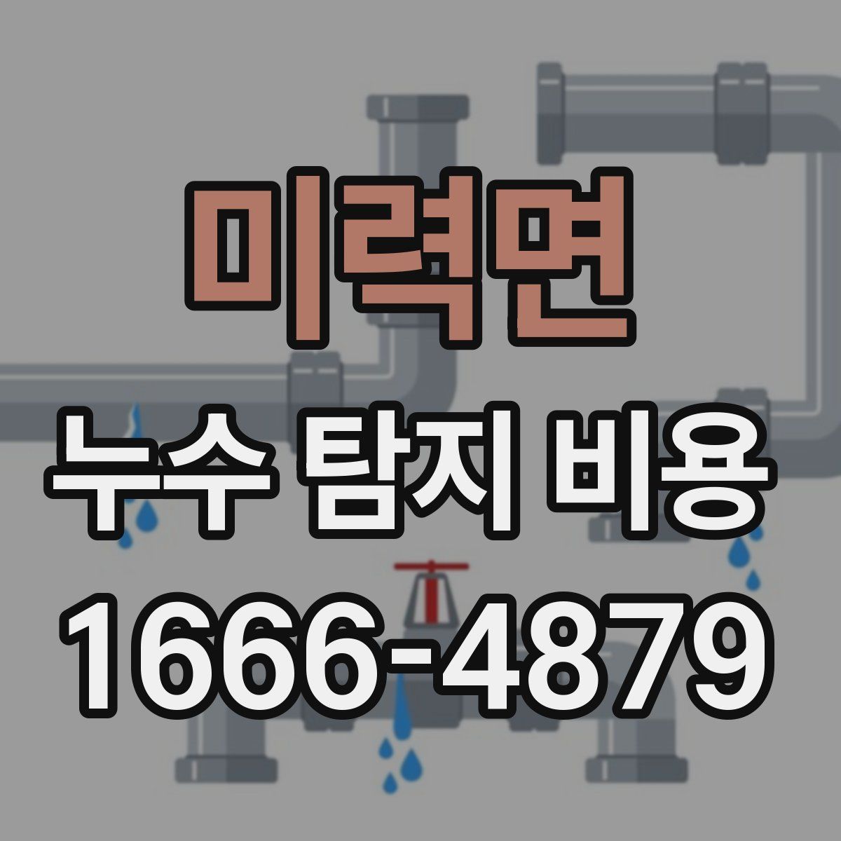 미력면 누수 탐지 비용