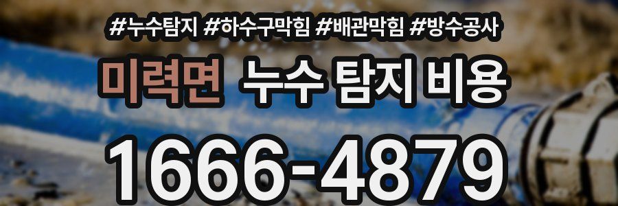 미력면 누수 탐지 비용
