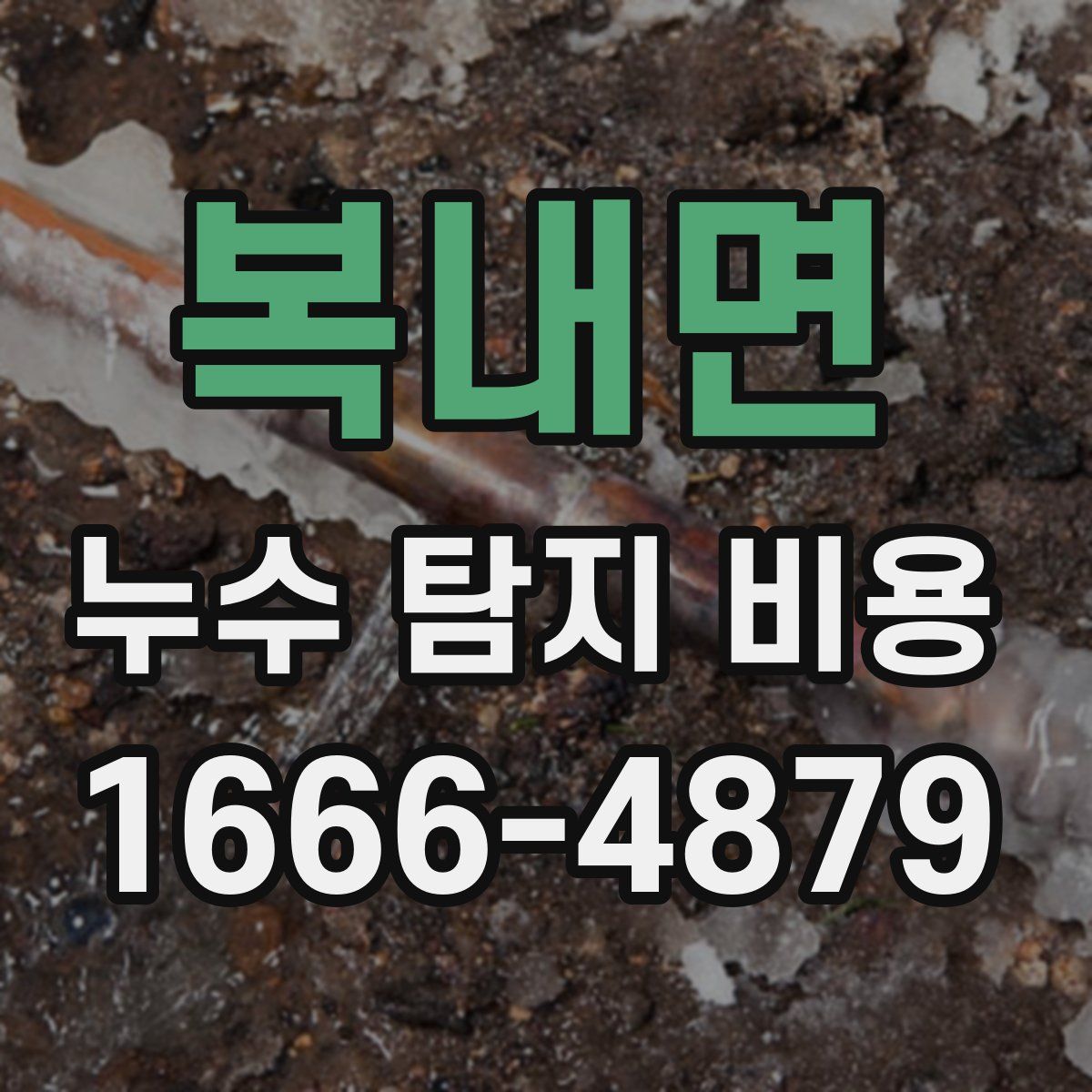 복내면 누수 탐지 비용