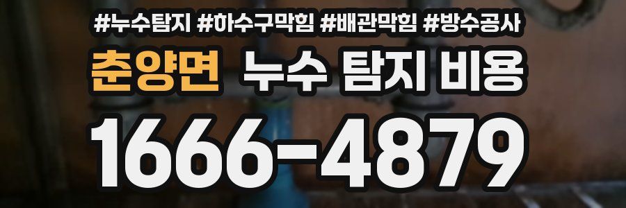 춘양면 누수 탐지 비용
