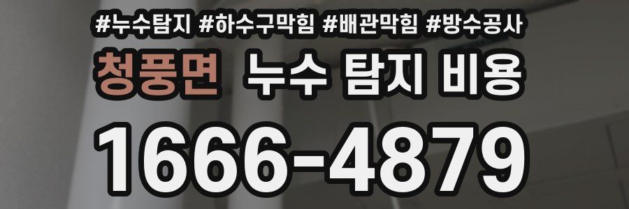 청풍면 누수 탐지 비용