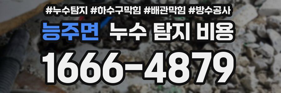 능주면 누수 탐지 비용