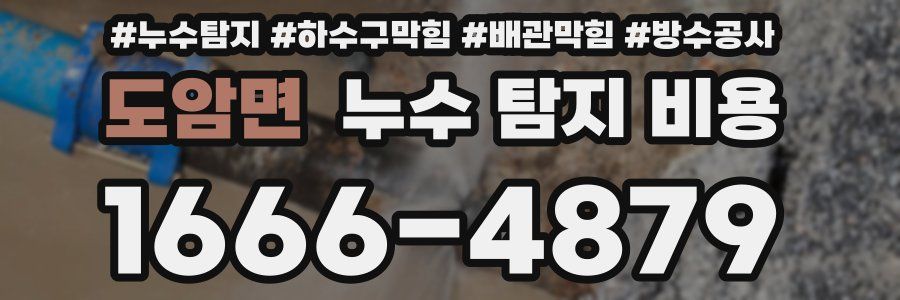 도암면 누수 탐지 비용