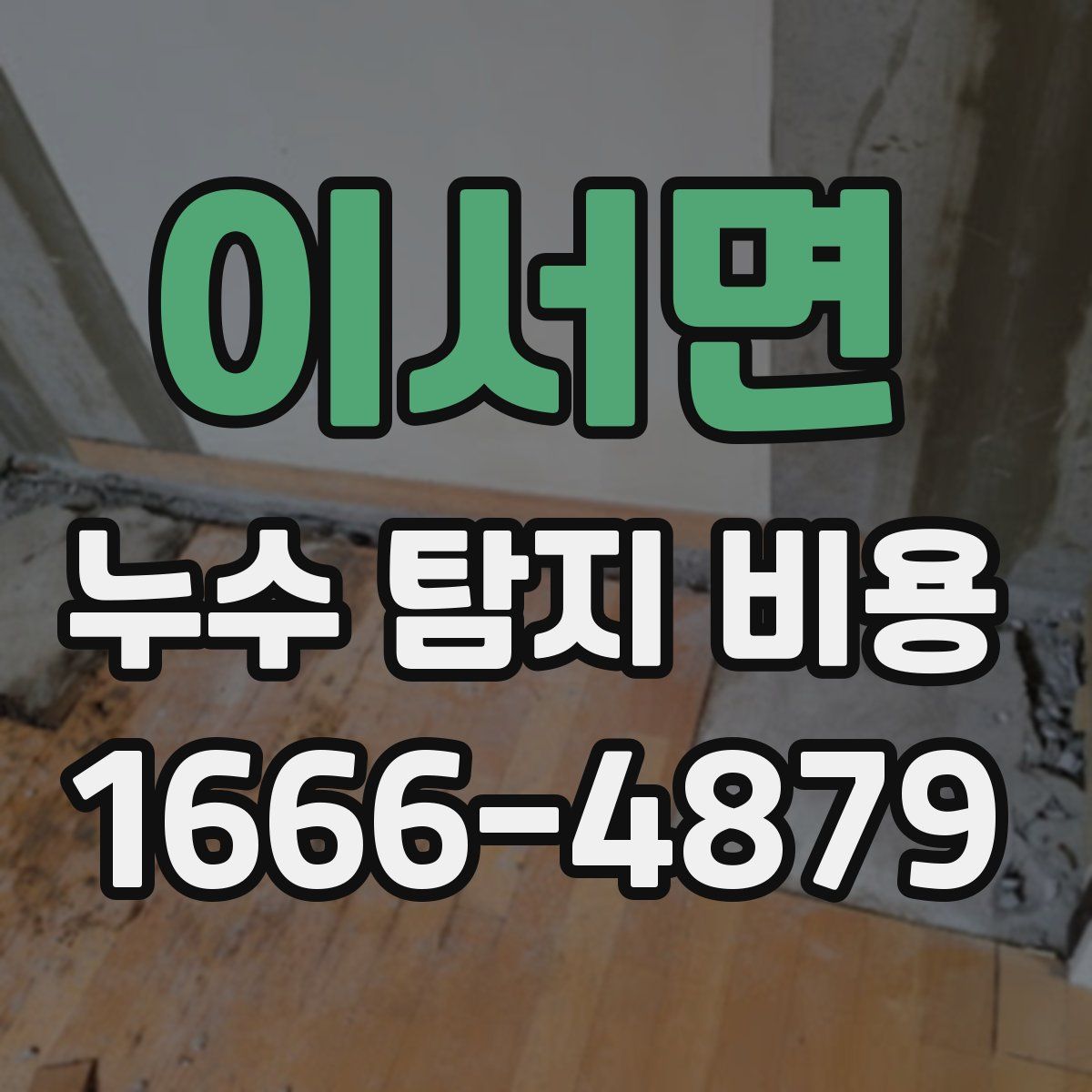 이서면 누수 탐지 비용