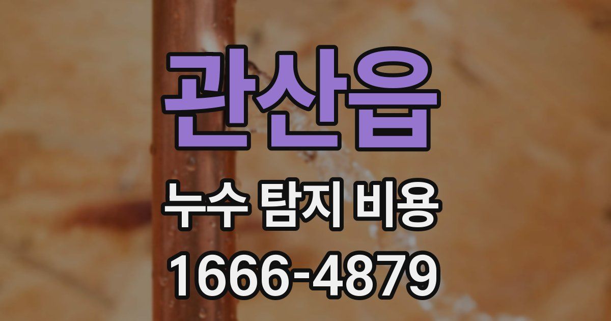 관산읍 누수 탐지 비용