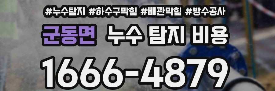 군동면 누수 탐지 비용