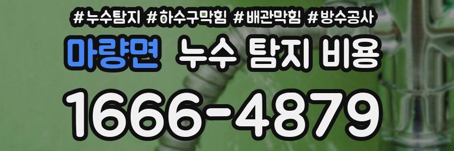 마량면 누수 탐지 비용