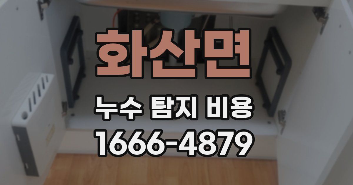화산면 누수 탐지 비용