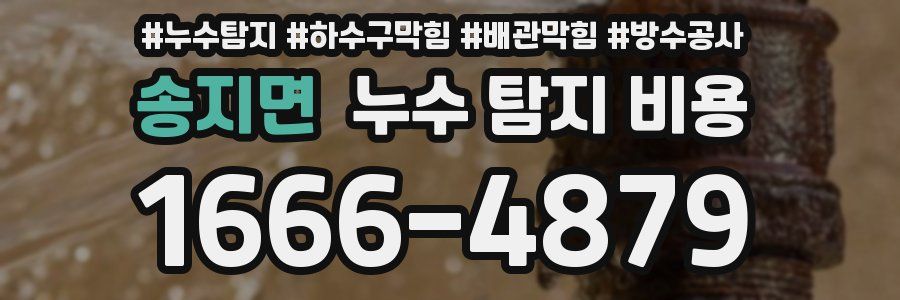송지면 누수 탐지 비용
