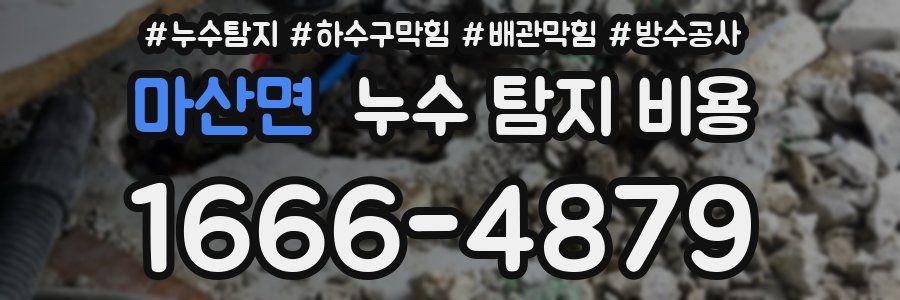 마산면 누수 탐지 비용