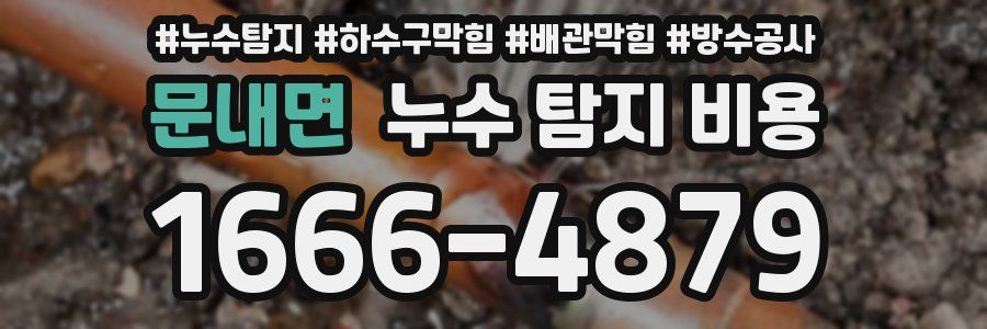문내면 누수 탐지 비용