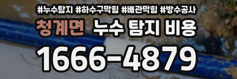 청계면 누수 탐지 비용