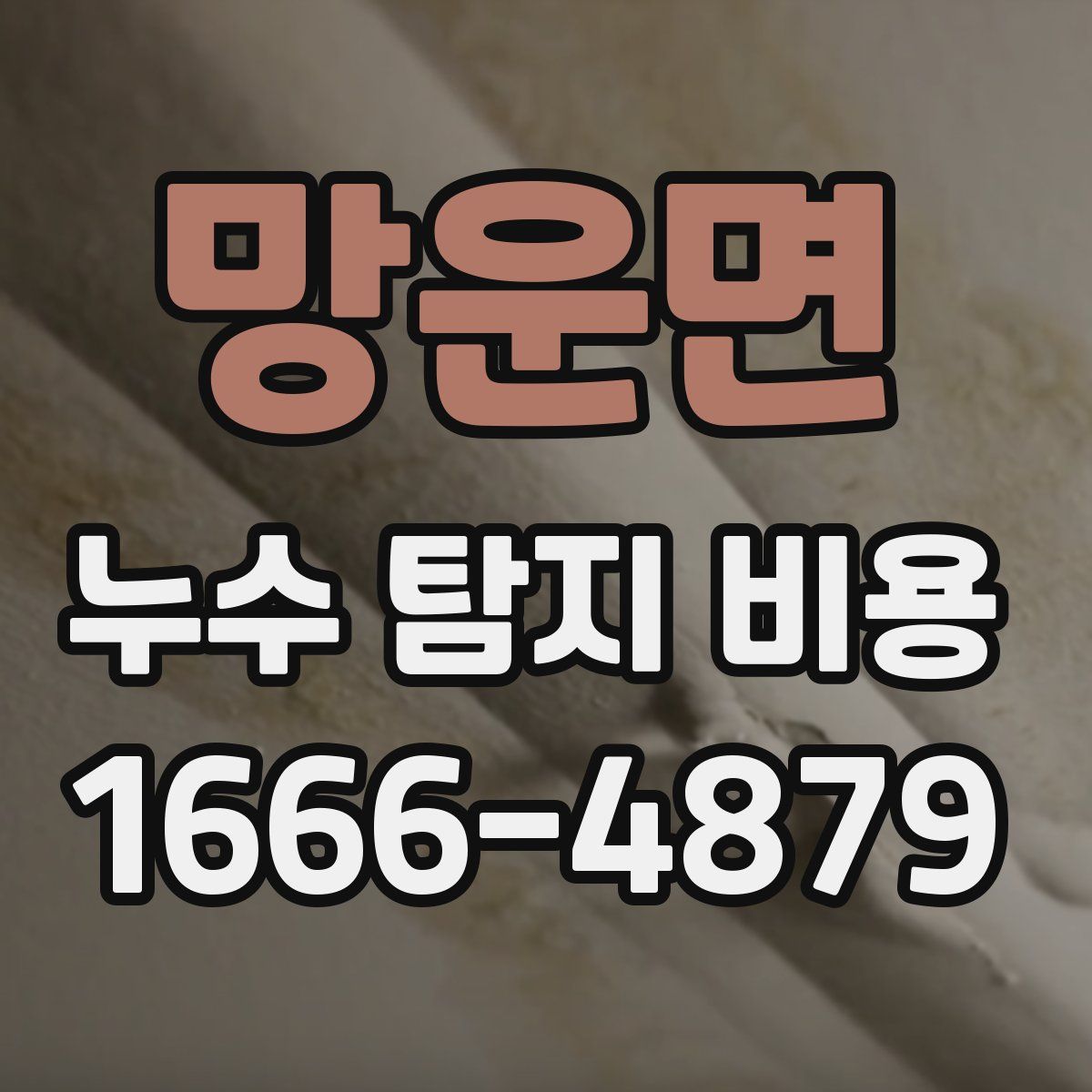 망운면 누수 탐지 비용
