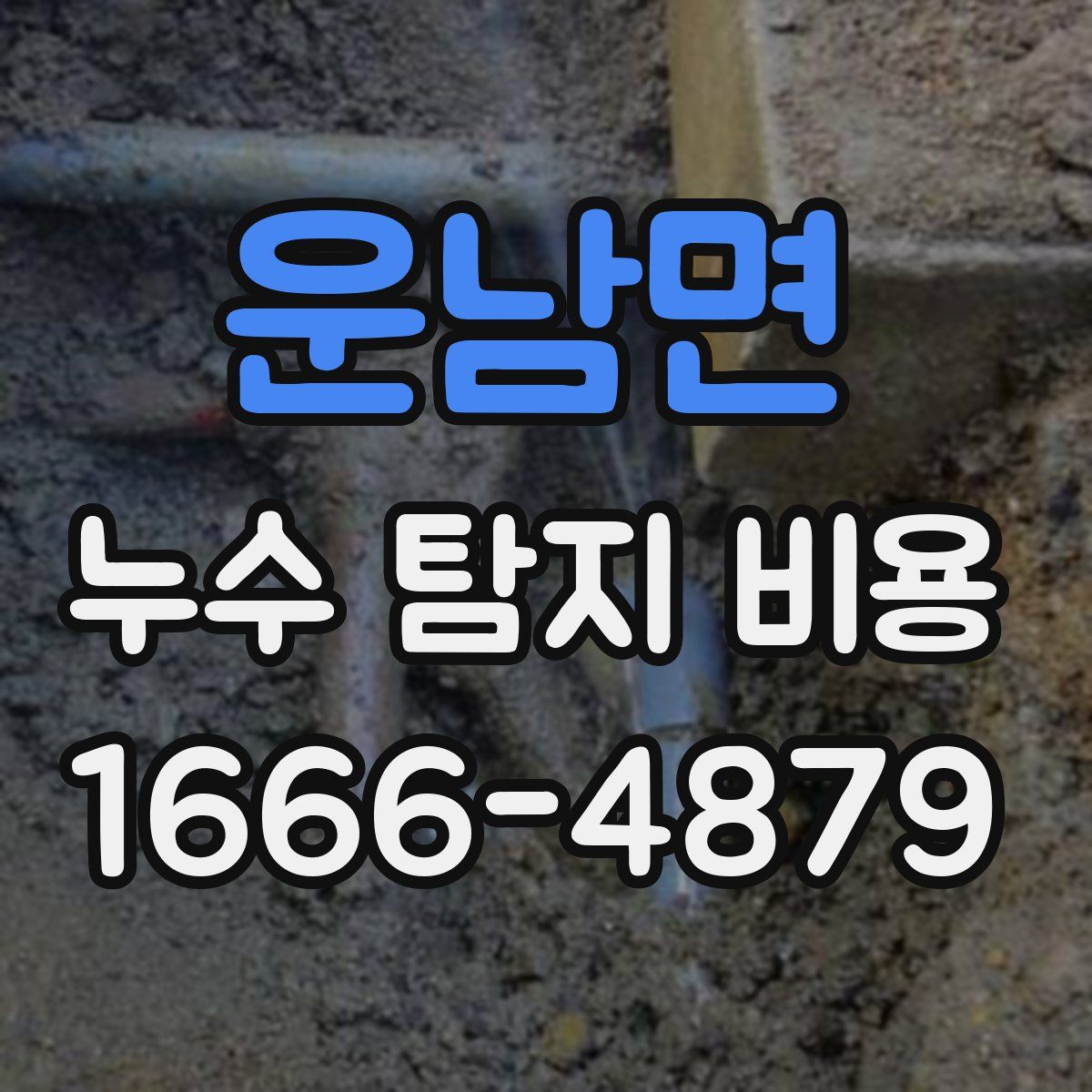 운남면 누수 탐지 비용
