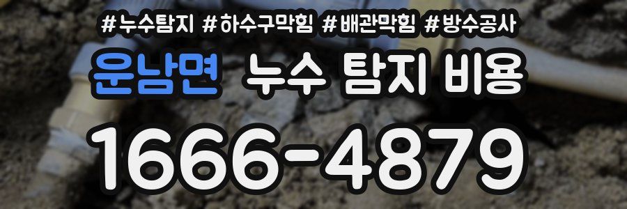 운남면 누수 탐지 비용