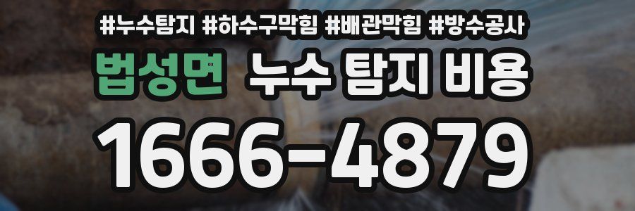 법성면 누수 탐지 비용