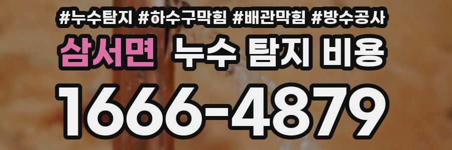 삼서면 누수 탐지 비용