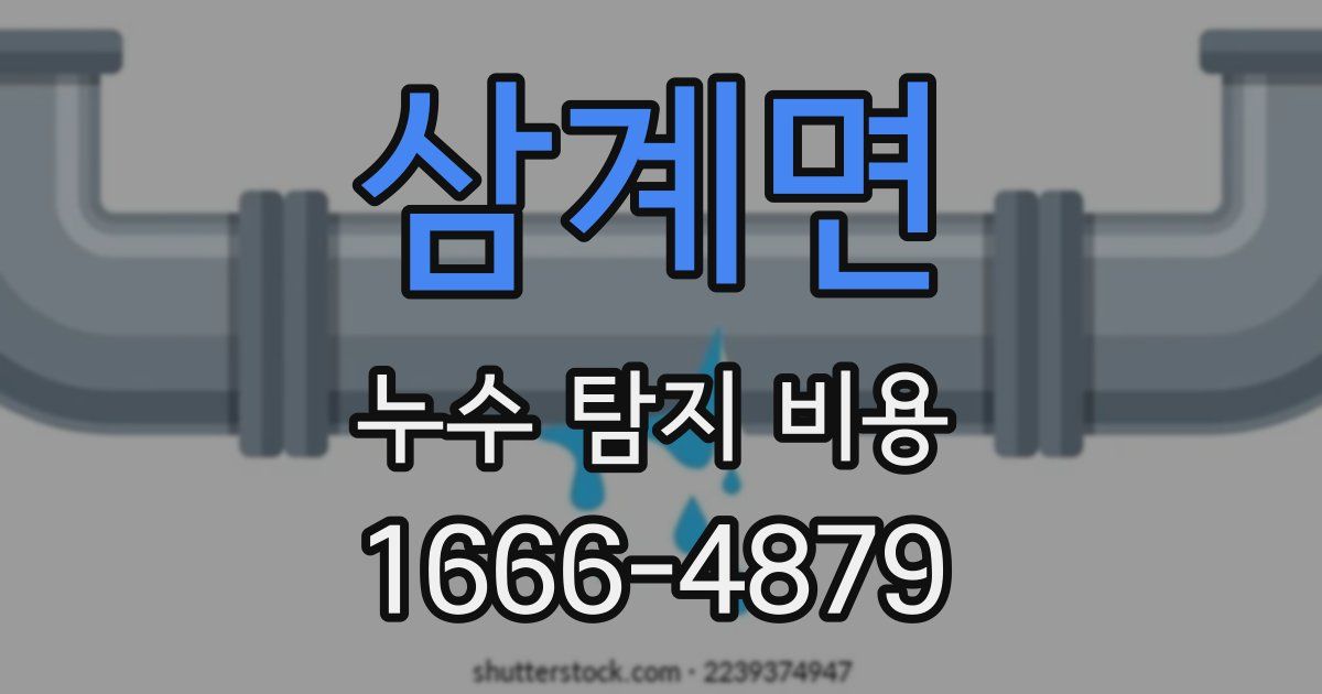 삼계면 누수 탐지 비용