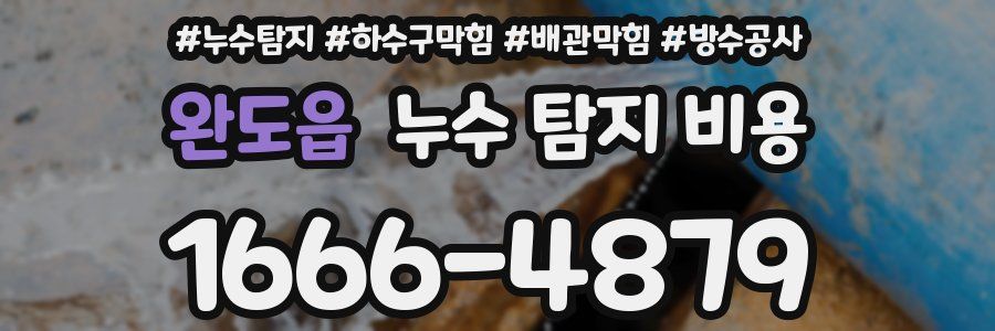 완도읍 누수 탐지 비용
