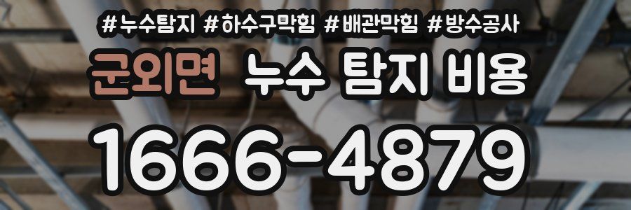 군외면 누수 탐지 비용