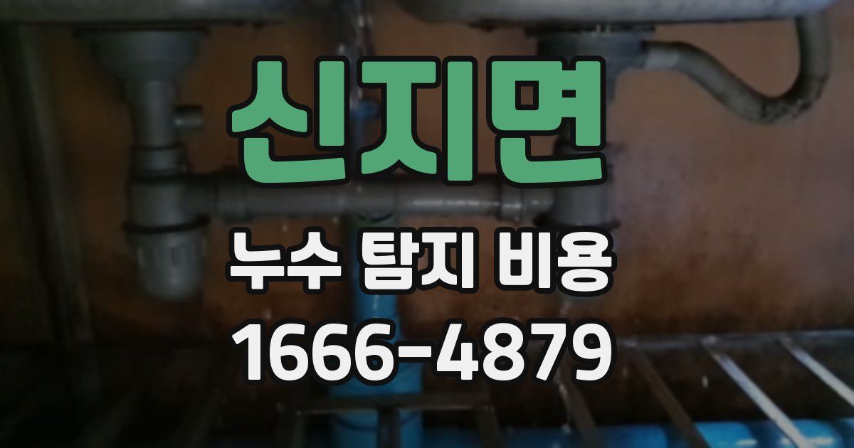 신지면 누수 탐지 비용