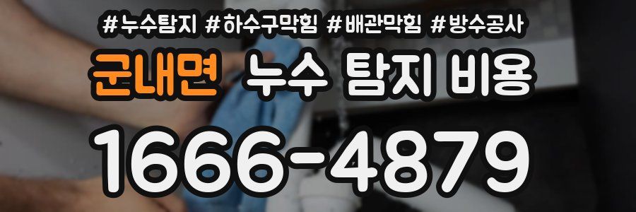군내면 누수 탐지 비용