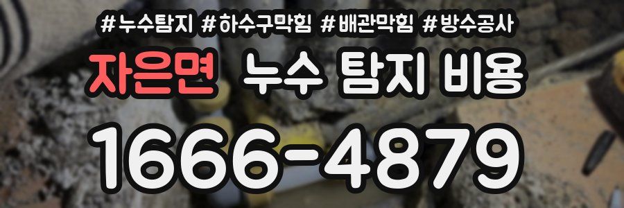 자은면 누수 탐지 비용