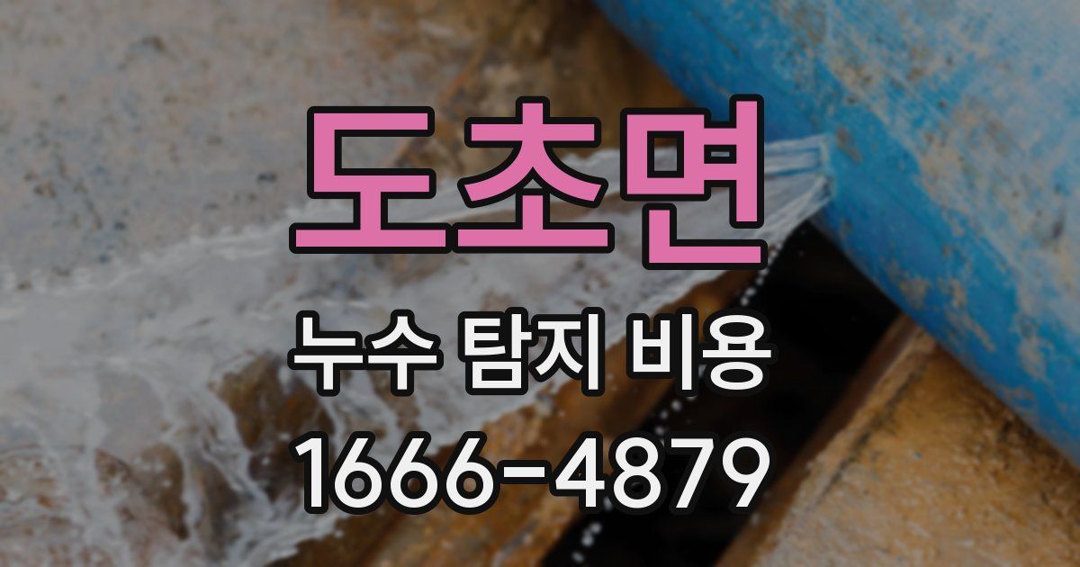 도초면 누수 탐지 비용