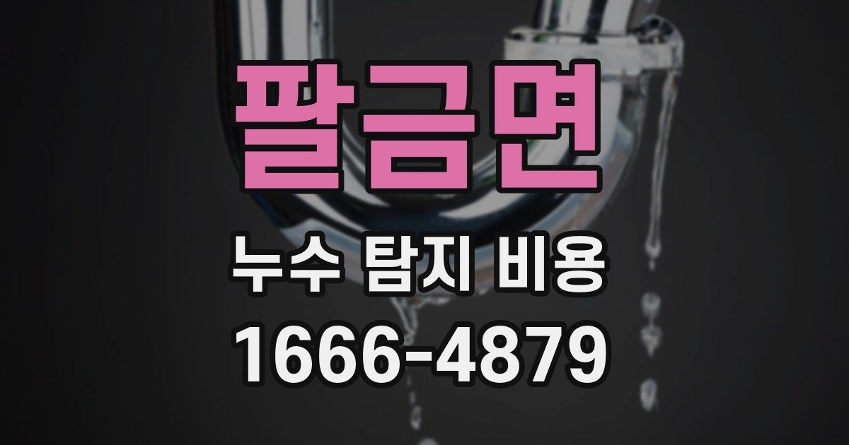 팔금면 누수 탐지 비용