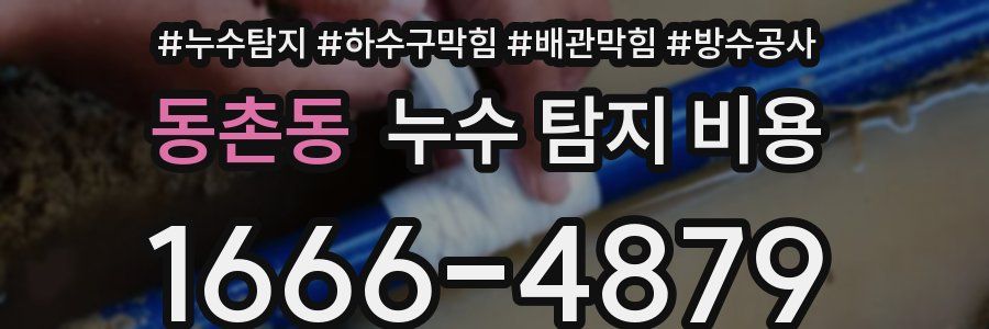 동촌동 누수 탐지 비용