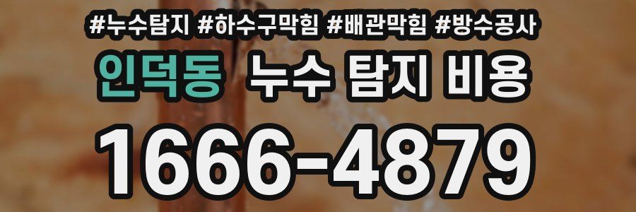 인덕동 누수 탐지 비용