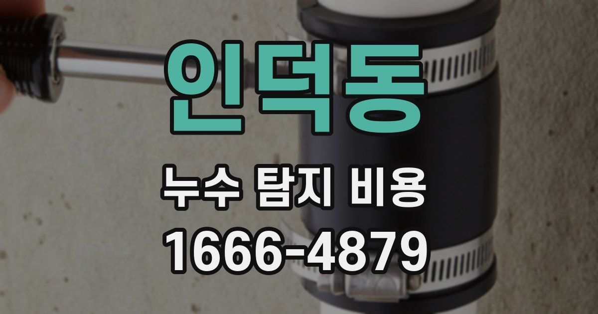 인덕동 누수 탐지 비용