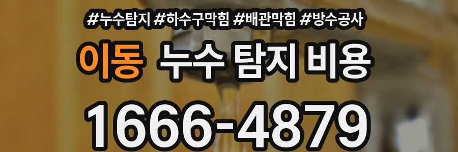 이동 누수 탐지 비용