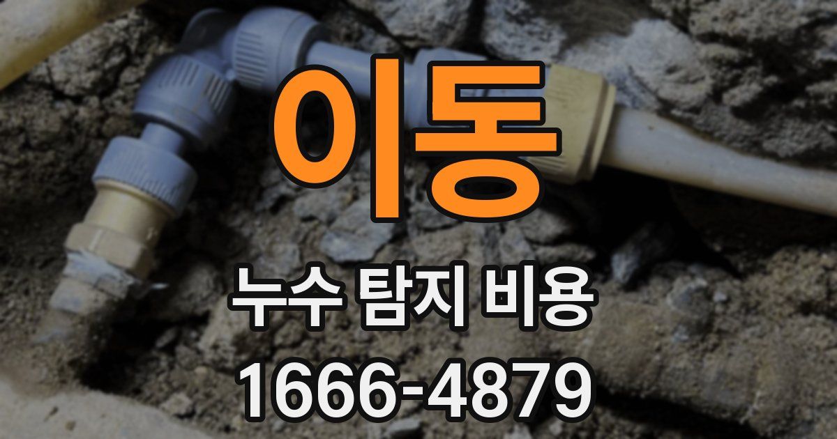 이동 누수 탐지 비용