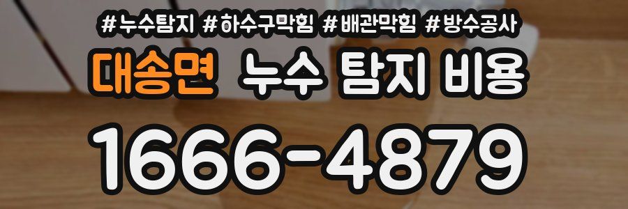 대송면 누수 탐지 비용