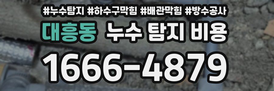 대흥동 누수 탐지 비용