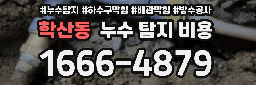 학산동 누수 탐지 비용